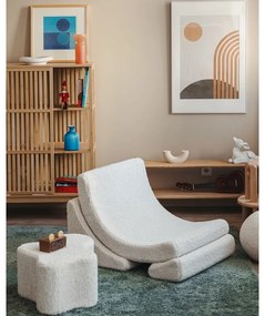 Krémszínű buklé gyerek puff Cloud – Wigiwama