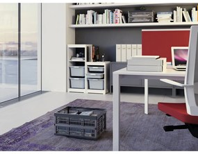 Szürke műanyag tárolódoboz 47,5x34,5x23,5 cm Folding Crate – KIS