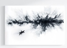 Vászonkép Canvas Grafika Absztrakt B&amp;w Felhő Hajó Rejtély 60x40