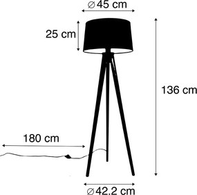 Háromlábú fekete, lenvászon árnyékolóval sötétszürke 45 cm - Tripod Classic