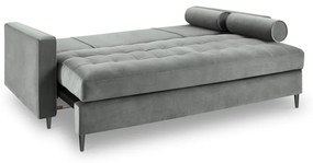 Santo világosszürke kinyitható bársonykanapé - Milo Casa