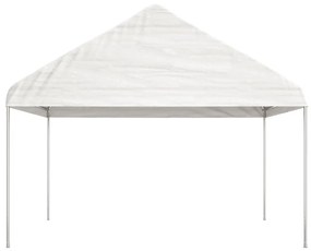 fehér polietilén pavilon tetővel 17,84 x 4,08 x 3,22 m