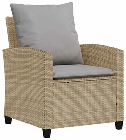 4 részes bézs polyrattan kerti ülőgarnitúra párnákkal
