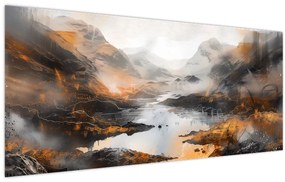 Kép - Hegyi tájak festése (120x50 cm)