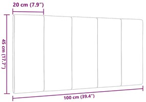 világosszürke szövet fejtámla párna 100 cm