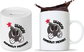 Péknek Ajándék Bögre Persely Szett fényképes nyomtatással