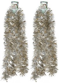 Gazdag karácsonyi lánc Champagne, 2 m, 2 db-oskészlet