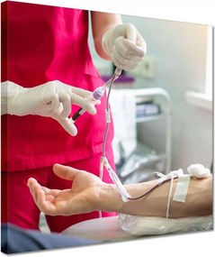 Vászonkép 30x30 Vérvétel a donortól