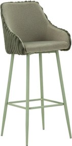 Zöld kárpitozott karfás bárszék szett 2 db-os (ülésmagasság 78 cm) Alaska – Mauro Ferretti