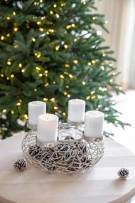 Adventi koszorú Milano (ø 28 cm), rozsdamentes acél - EDZARD