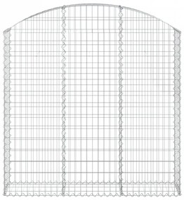 Íves horganyzott vas gabion kosár 150x30x140/160 cm
