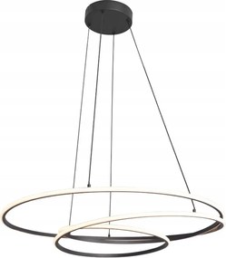 LED-es mennyezeti függőlámpa fekete étkező konyhába, asztal fölé, Zephyra sziget