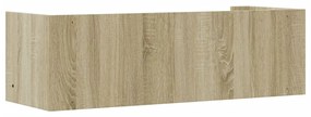 sonoma tölgy színű szerelt fa fali polc 100 x 35 x 30,5 cm