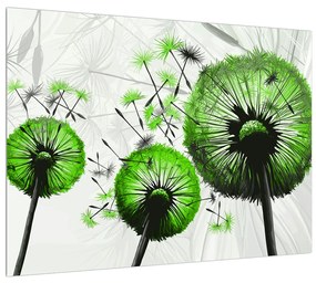 Kép -zöld pitypang pehely (70x50 cm)