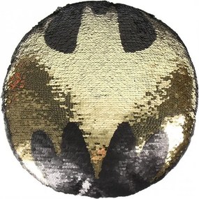 Batman Symbol átfordítható flitteres formapárna 30 cm