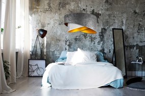 Duo szürke textil búrás függőlámpa Glimex Abazur Premium 1xE27 GA0119