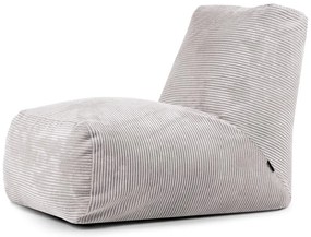 Világosszürke kordbársony babzsákfotel Tube – SLOWDOWN