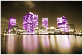 Poszterek 120x80 Anglia lila felhőkarcolói