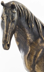 Dekorfigura Horse Műanyag Réz, Barna, Fekete 28x24x8,5cm