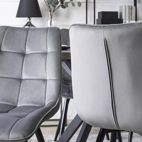 Krzesło RIO Szare Welurowe