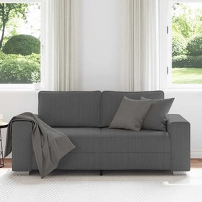 sötétszürke kordbársony szövet loveseat kanapé 140 cm