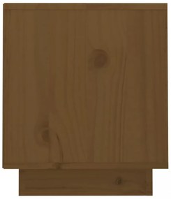 mézbarna tömör fenyőfa TV-szekrény 70 x 34 x 40 cm