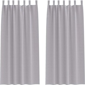 vidaXL Fekete Függöny Gyűrűkkel 2 pcs Fém Szürke 225 x 140 cm