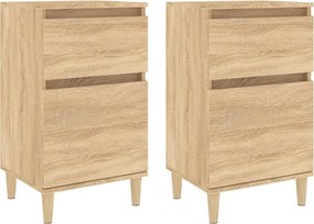 vidaXL 2 db sonoma tölgy színű éjjeliszekrény 40 x 35 x 70 cm