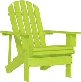 Zöld tömör fenyőfa kerti Adirondack szék