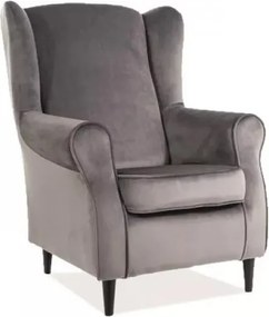 Baron Velvet fotel szürke