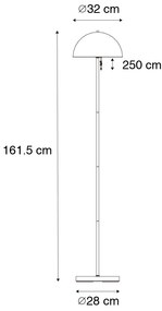 Kültéri állólámpa sötét bronz újratölthető 3 fokozatú fényerőszabályzóval - Keira