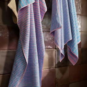 Kék-rózsaszín frottír bambuszkeverék törölköző 50x100 cm Nuance – JUNA