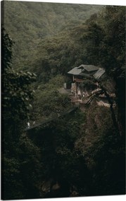 Vászonkép Természet Ház a hegyoldalban 50x80