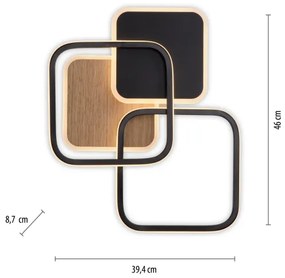 Leuchten Direkt 14117-78 - LED Mennyezeti lámpa SEVENT LED/36W/230V fekete/barna