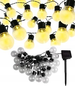 Kerti Füzér Dekorációs Lámpa Meleg Napelemes 20 Led Izzó 5m