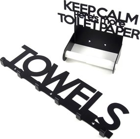 Törölközőtartó szett Papírtartó Acél