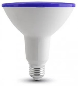 LED lámpa , égő , spot , E27 foglalat , PAR38 , 15 Watt , kék , IP65