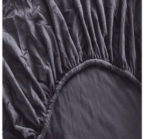Mikroplüss lepedő SOFT 180x200 cm antracit szürke