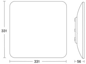 Steinel 067526 - LED Mennyezeti lámpa érzékelővel RS PRO S30 Q SC 26W/230V 3000K