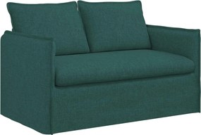 vidaXL Kanapé Sötétzöld 136 x 82 x 85 cm szövet