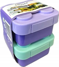 Smukee Uzsonnás doboz építőkocka lila 2 db 8,5 x 8,5 x 5,2 cm