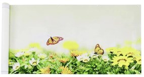 Sárga-zöld műanyag erkély belátásgátló 500x85 cm Butterfly – Maximex