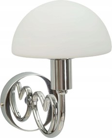 Fém Fali Lámpa Tejüveggel 15X23X22 CM Ezüst