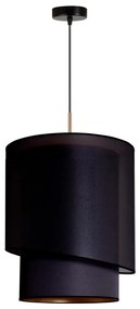 Duolla - Csillár zsinóron PARIS 1xE27/15W/230V á. 40 cm fekete/arany