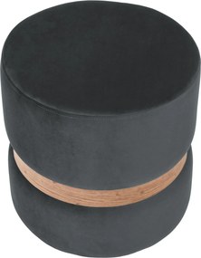 Ring puff - tölgy gyűrű - H30 - szürke bársony R