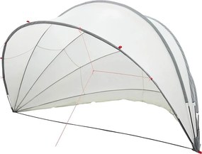 vidaXL Medence kupola Szürke és narancs 546 x 516 x 250 cm