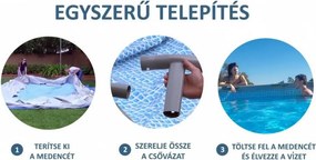 INTEX MetalPrism Set Chevron négyszögletű medence 400 x 200 x 100 cm (26780)