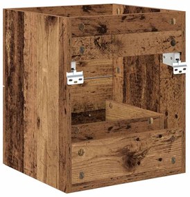 vidaXL Mosdókagyló szekrény fiókkal Öreg fa 38,5 x 41 x 48 cm Faanyag