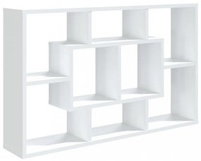 fehér szerelt fa fali polc 85 x 16 x 52,5 cm