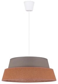 Duolla Duolla - Csillár zsinóron GALAXY 1xE27/40W/230V átm. 50 cm szürke/barna DU8969